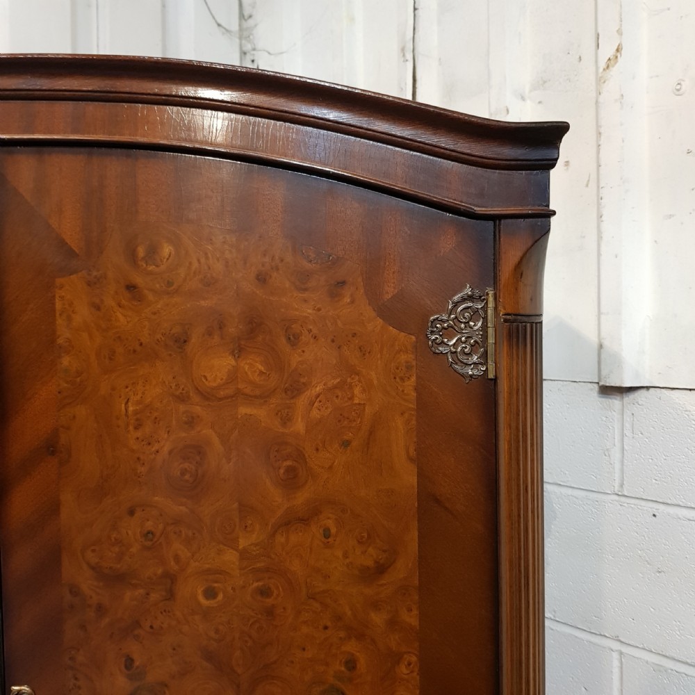 ANTIQUE BURR WALNUT SMALL FITTED WARDROBE C1920 View II