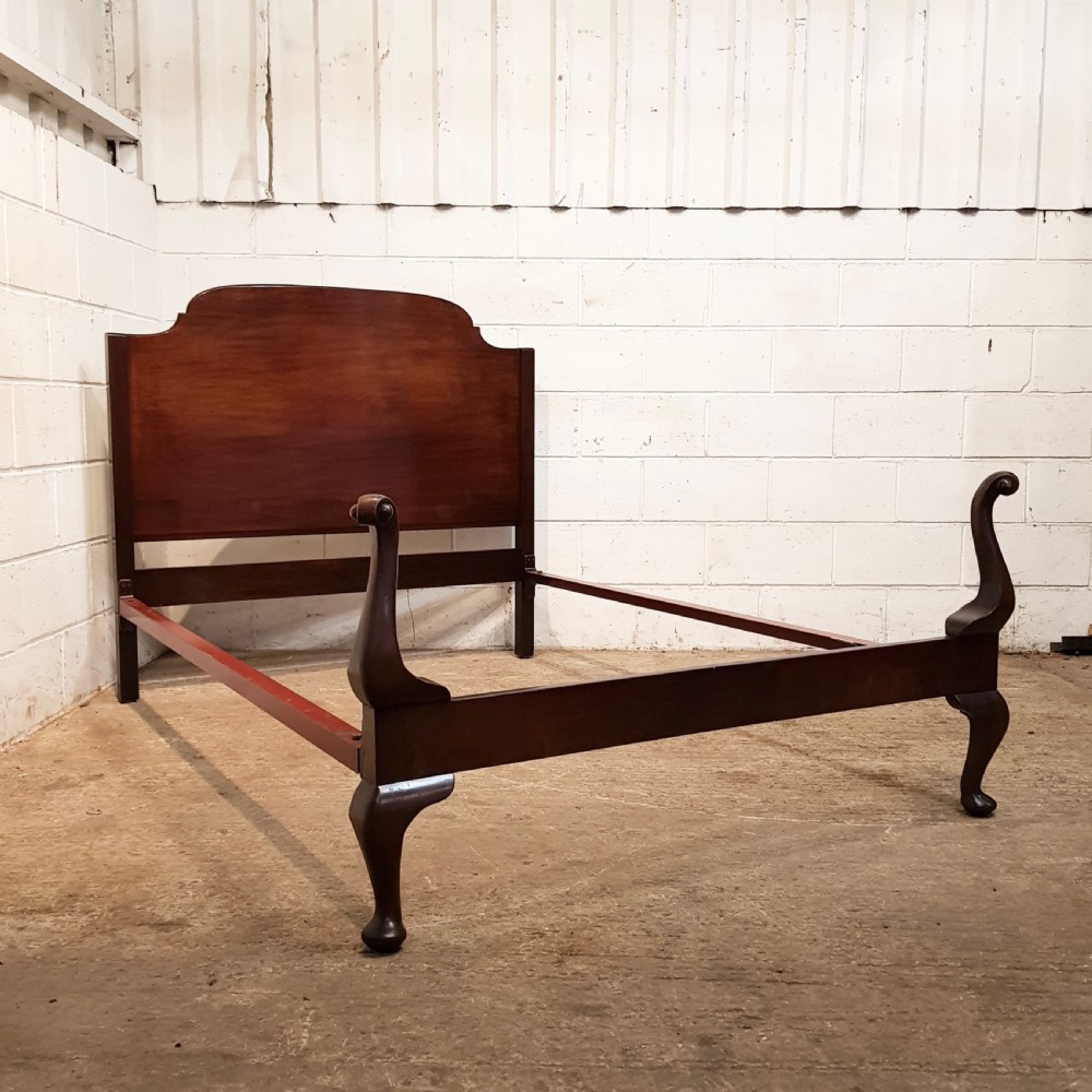 ANTIQUE MAHOGANY DOUBLE BED C1920 View V
