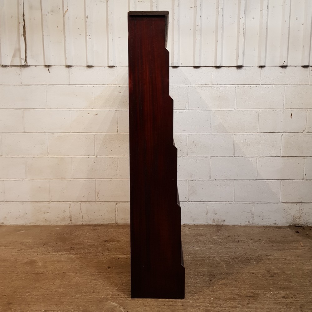 ANTIQUE EDWARDIAN MAHOGANY OPEN WATERFALL BOOKCASE C1900 View IV