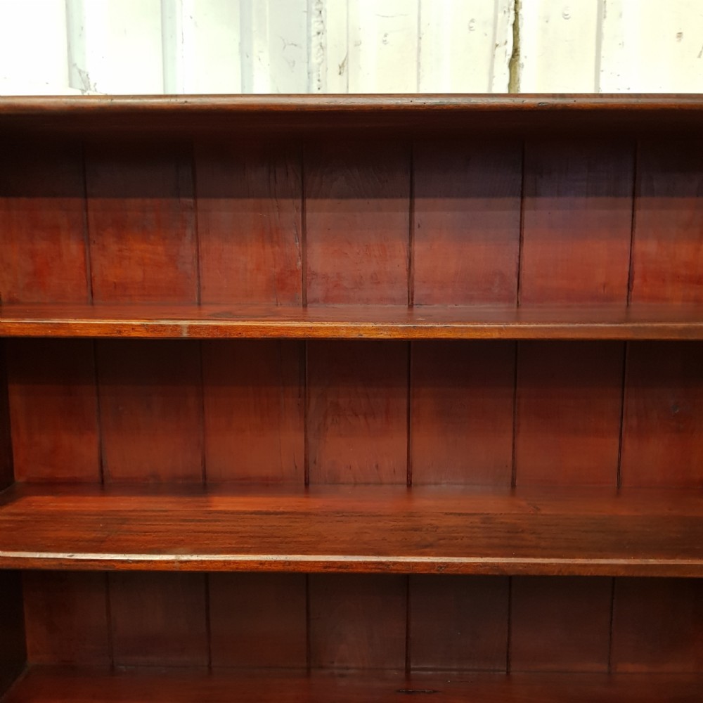 ANTIQUE EDWARDIAN MAHOGANY OPEN WATERFALL BOOKCASE C1900 View V