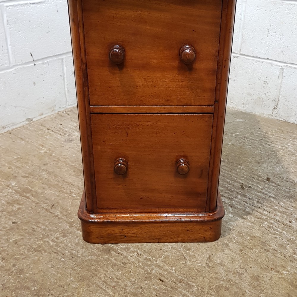 ANTIQUE PAIR VICTORIAN MAHOGANY BEDSIDE CHESTS OF DRAWERS C1880 View V