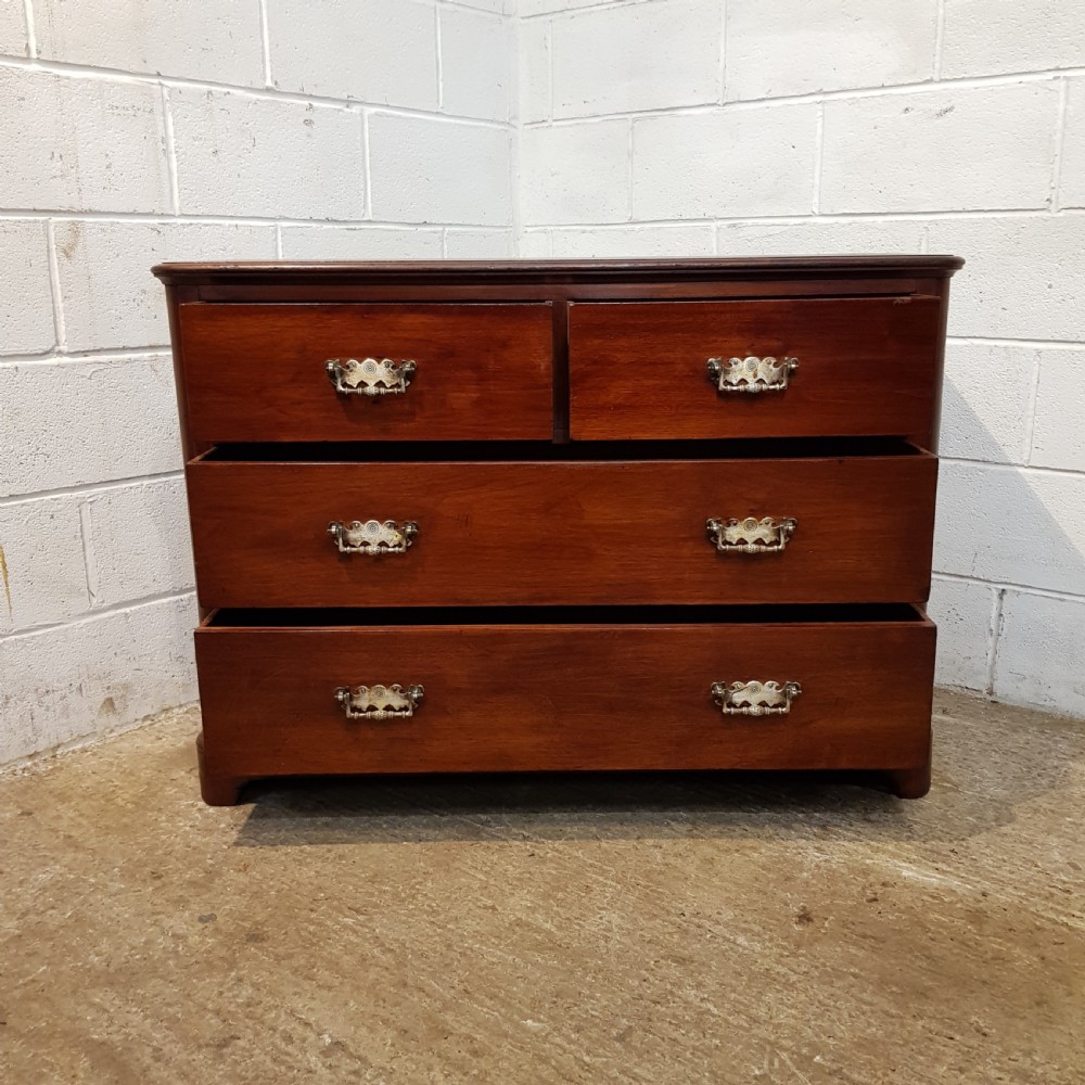 ANTIQUE LATE VICTORIAN MAHOGANY CHEST OF DRAWERS BY MAPLES & Co. C1890 View II