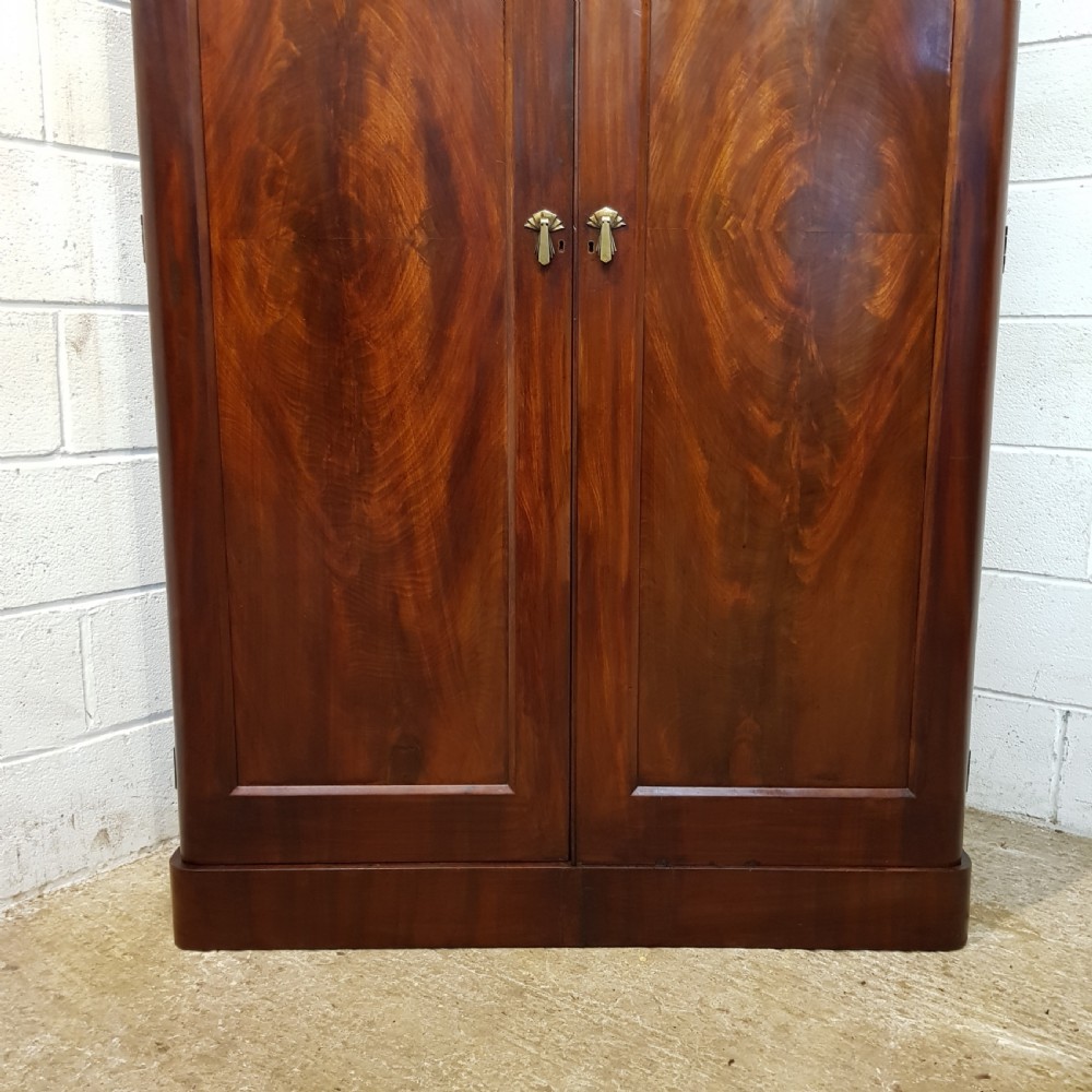 ANTIQUE VICTORIAN MAHOGANY DOUBLE WARDROBE C1880 View IV