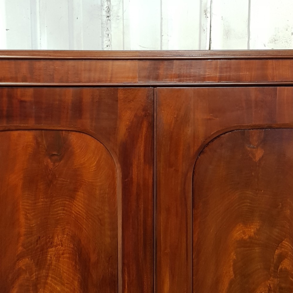 ANTIQUE VICTORIAN MAHOGANY DOUBLE WARDROBE C1880 View V