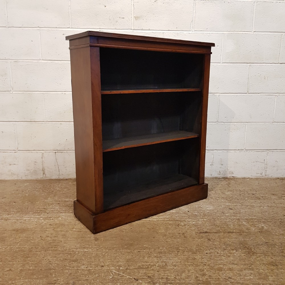 ANTIQUE VICTORIAN WALNUT OPEN BOOKCASE C1880 View II