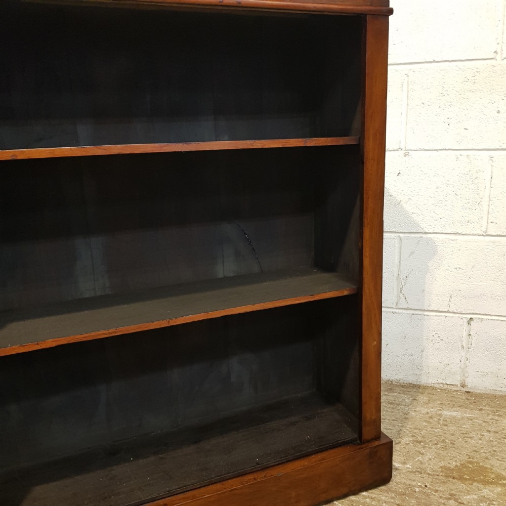 ANTIQUE VICTORIAN WALNUT OPEN BOOKCASE C1880 View V