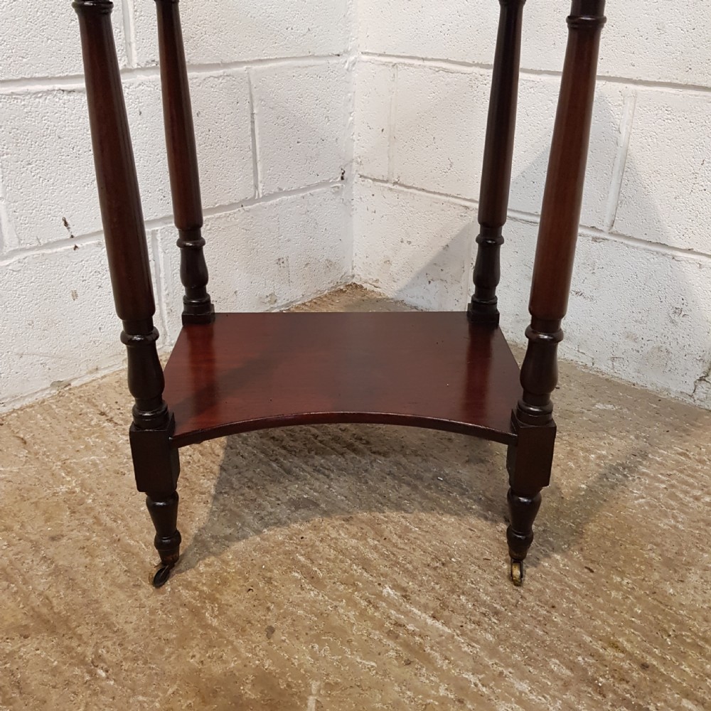 ANTIQUE VICTORIAN MAHOGANY SIDE LAMP TABLE C1860 View III