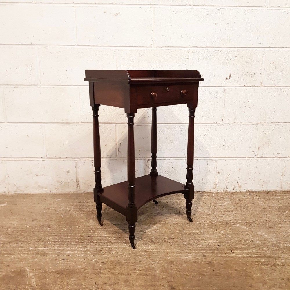 ANTIQUE VICTORIAN MAHOGANY SIDE LAMP TABLE C1860 View IV