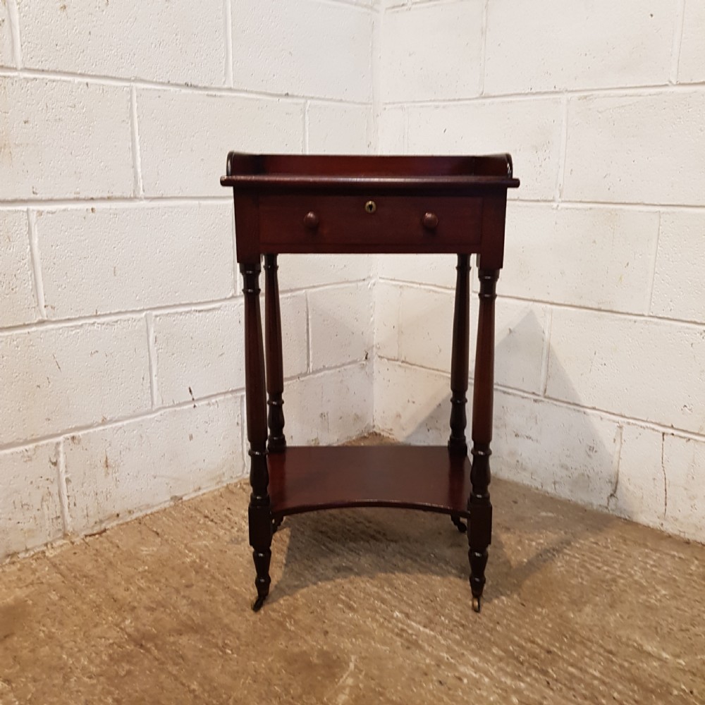ANTIQUE VICTORIAN MAHOGANY SIDE LAMP TABLE C1860 View V