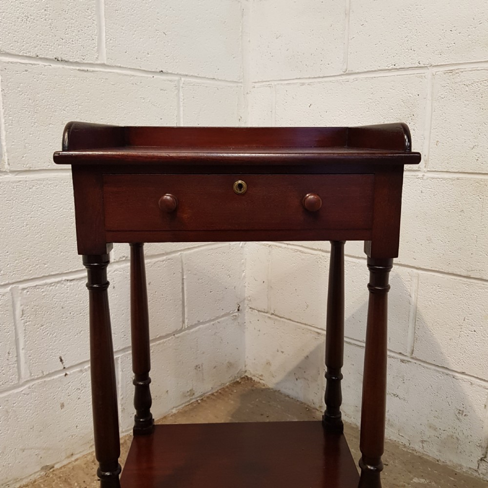 ANTIQUE VICTORIAN MAHOGANY SIDE LAMP TABLE C1860 View VII