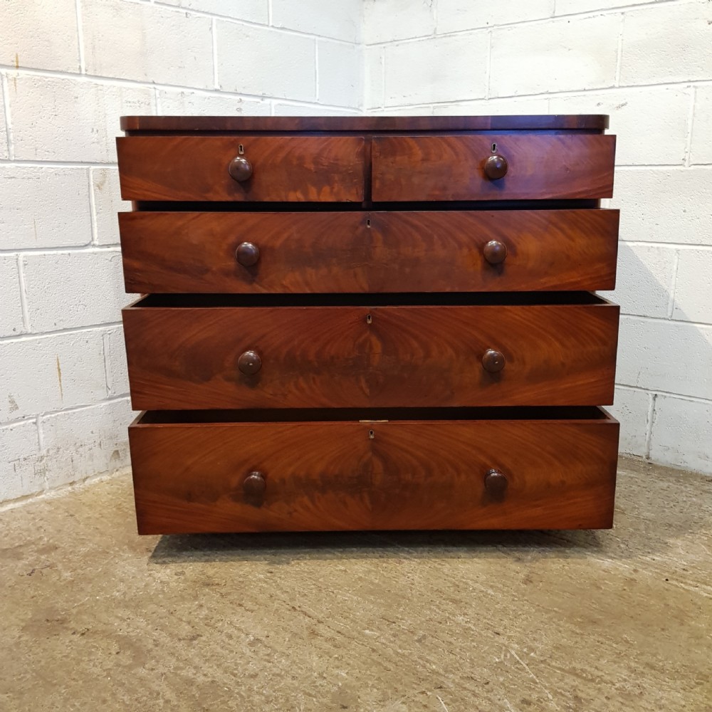 ANTIQUE VICTORIAN MAHOGANY CHEST OF DRAWERS C1880 View III
