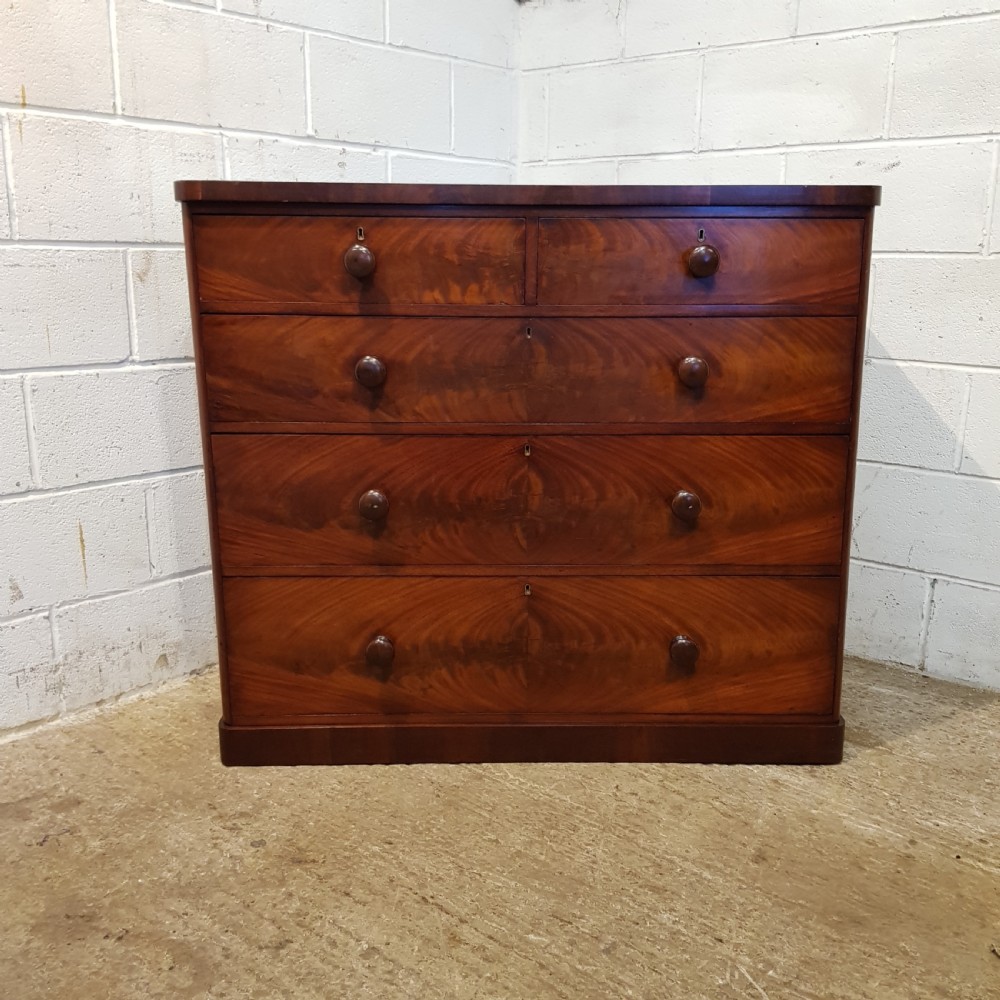 ANTIQUE VICTORIAN MAHOGANY CHEST OF DRAWERS C1880 View IV