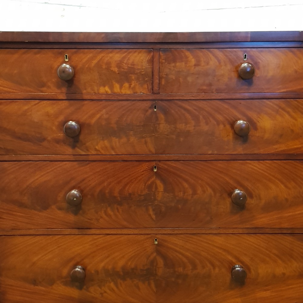 ANTIQUE VICTORIAN MAHOGANY CHEST OF DRAWERS C1880 View V