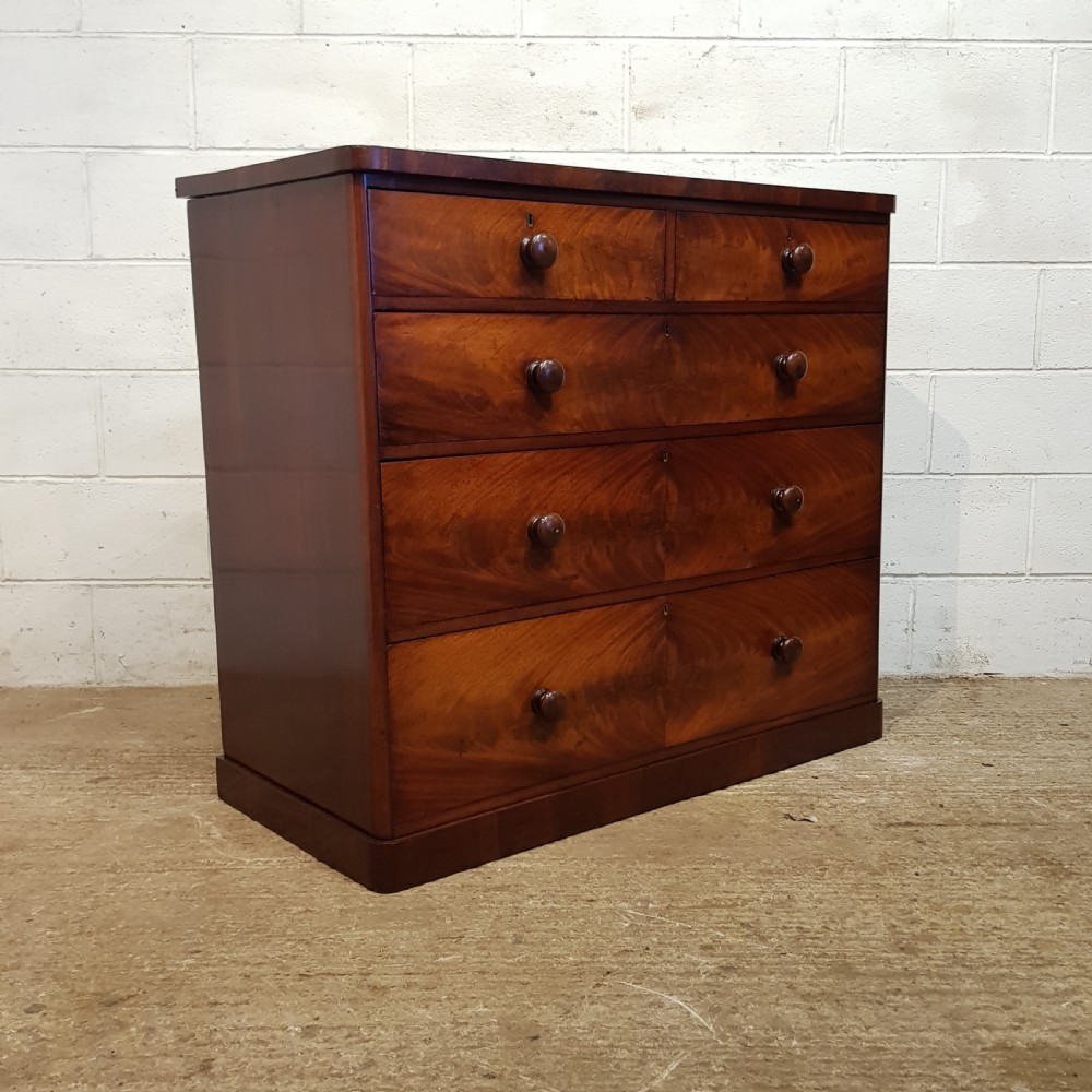 ANTIQUE VICTORIAN MAHOGANY CHEST OF DRAWERS C1880 View VI