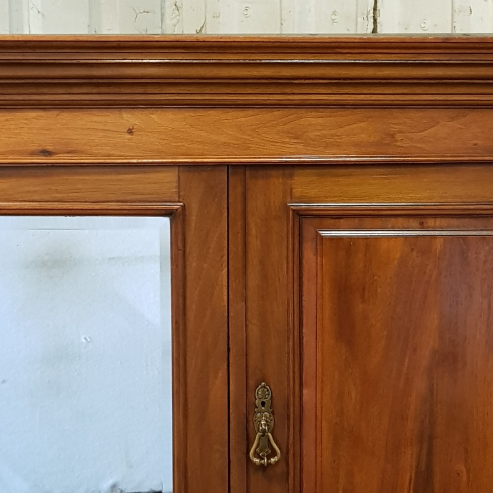 ANTIQUE EDWARDIAN WALNUT COMBINATION WARDROBE C1900 View VI