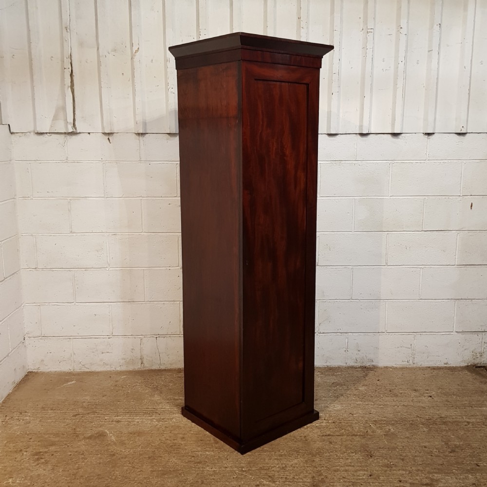 ANTIQUE PAIR VICTORIAN MAHOGANY SINGLE SENTRY BOX WARDROBES C1880 View III