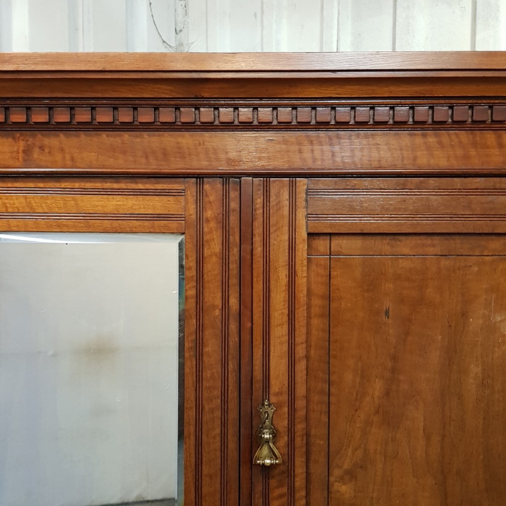 ANTIQUE EDWARDIAN WALNUT COMBINATION WARDROBE C1900 View VI