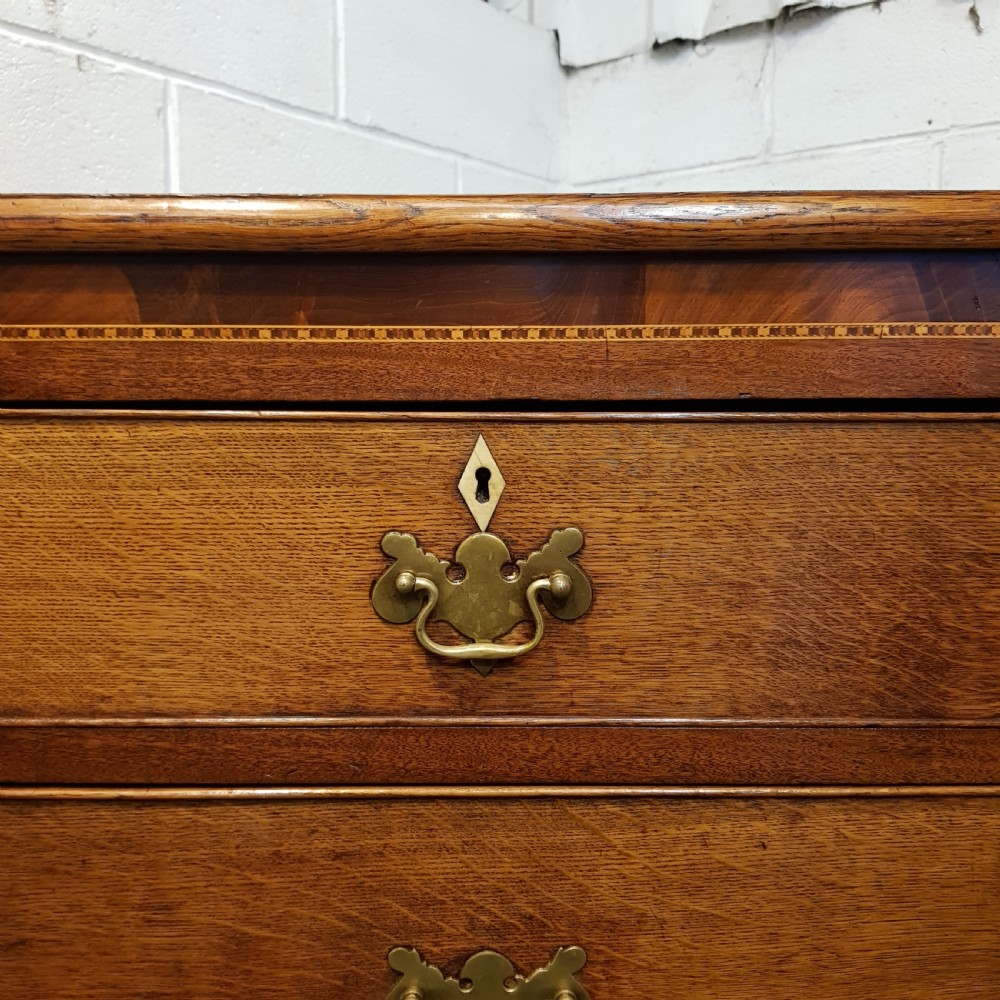 ANTIQUE LATE 18TH CENTURY OAK & MAHOGANY CHEST OF DRAWERS C1780 View II