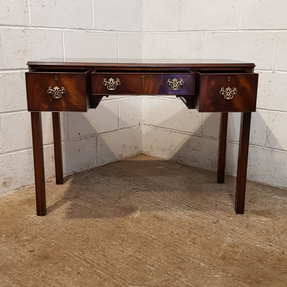 ANTIQUE FLAMED MAHOGANY DESK C1920 View III