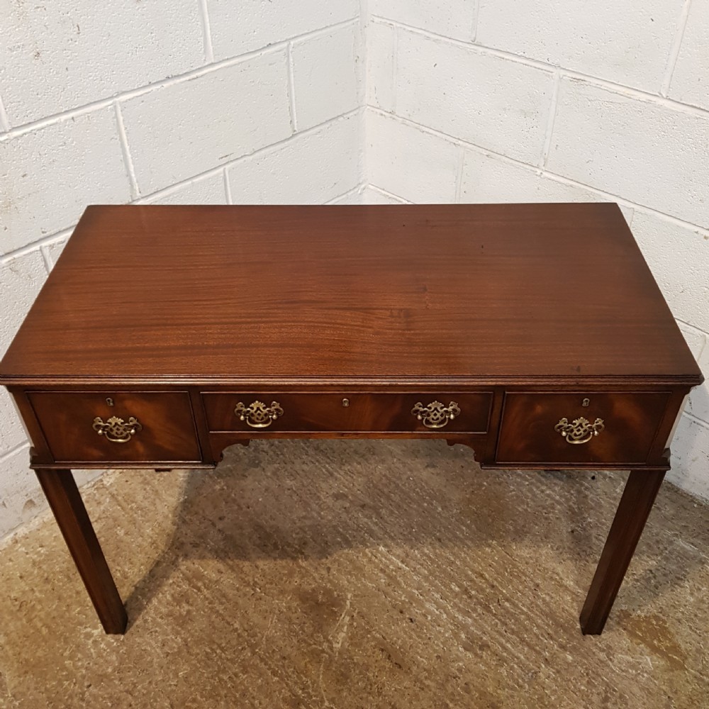 ANTIQUE FLAMED MAHOGANY DESK C1920 View IV