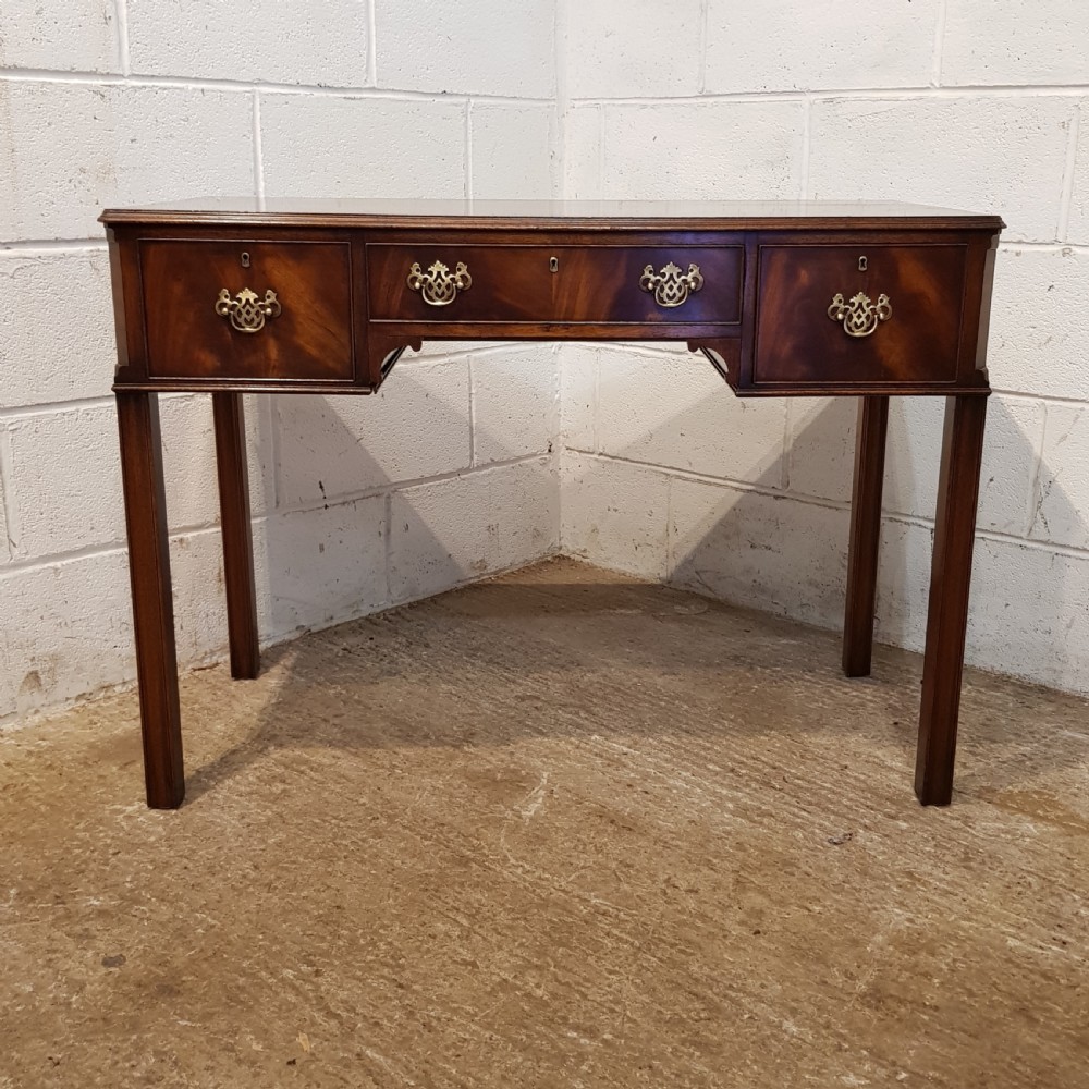 ANTIQUE FLAMED MAHOGANY DESK C1920 View V