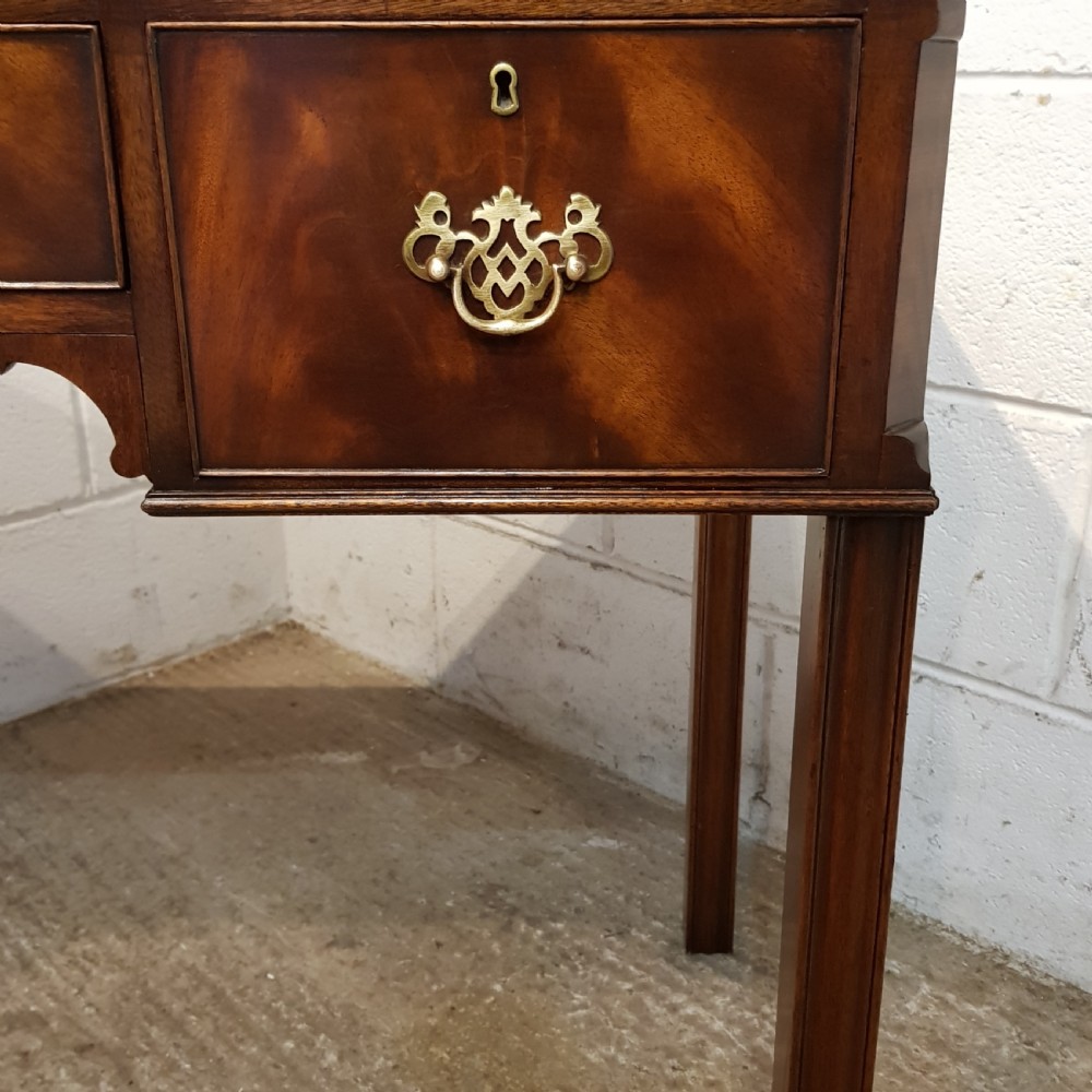 ANTIQUE FLAMED MAHOGANY DESK C1920 View VII