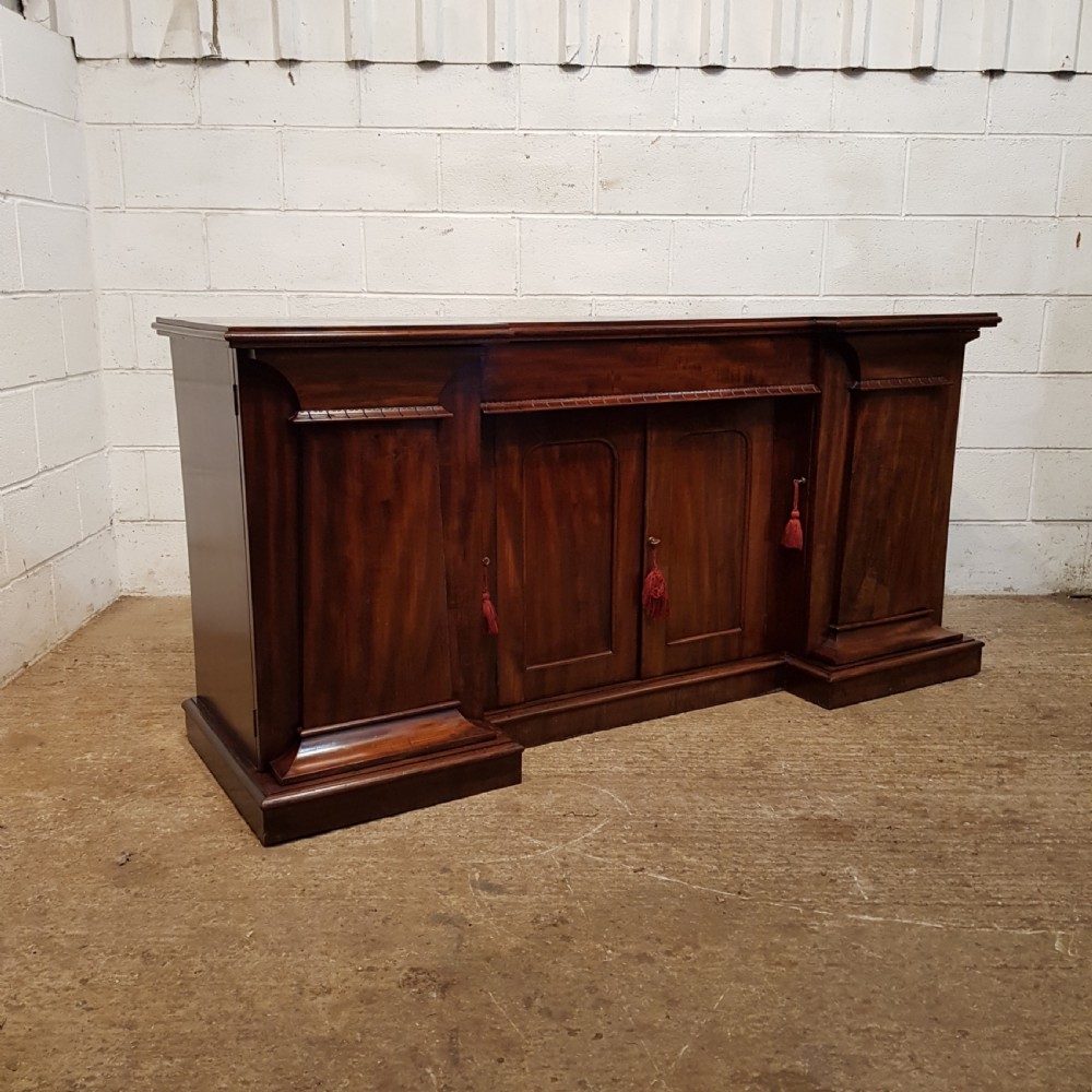 ANTIQUE WILLIAM 1V MAHOGANY BREAKFRONT CHIFFONIER SIDEBOARD C1830 View V