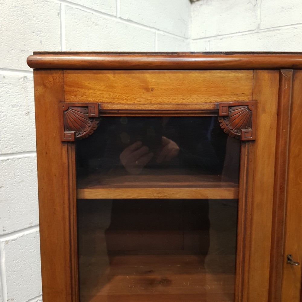 ANTIQUE VICTORIAN MAHOGANY GLAZED BOOKCASE C1880 View IV