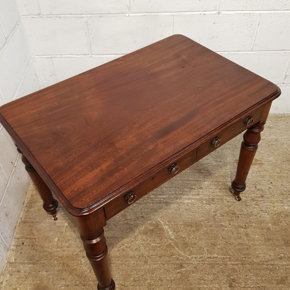 ANTIQUE VICTORIAN MAHOGANY WRITING TABLE C1880 View III