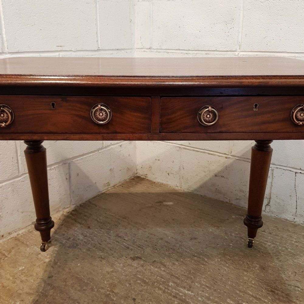 ANTIQUE VICTORIAN MAHOGANY WRITING TABLE C1880 View IV