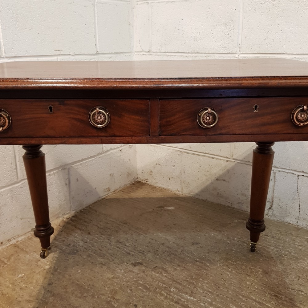 ANTIQUE VICTORIAN MAHOGANY WRITING TABLE C1880 View V