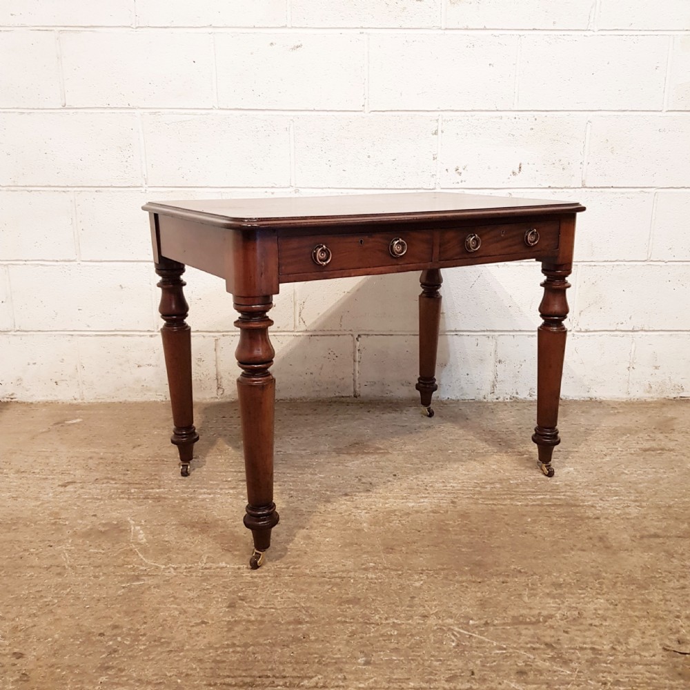 ANTIQUE VICTORIAN MAHOGANY WRITING TABLE C1880 View VI