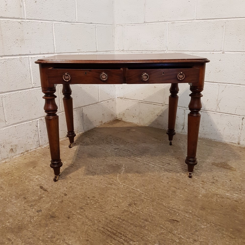 ANTIQUE VICTORIAN MAHOGANY WRITING TABLE C1880 View VII