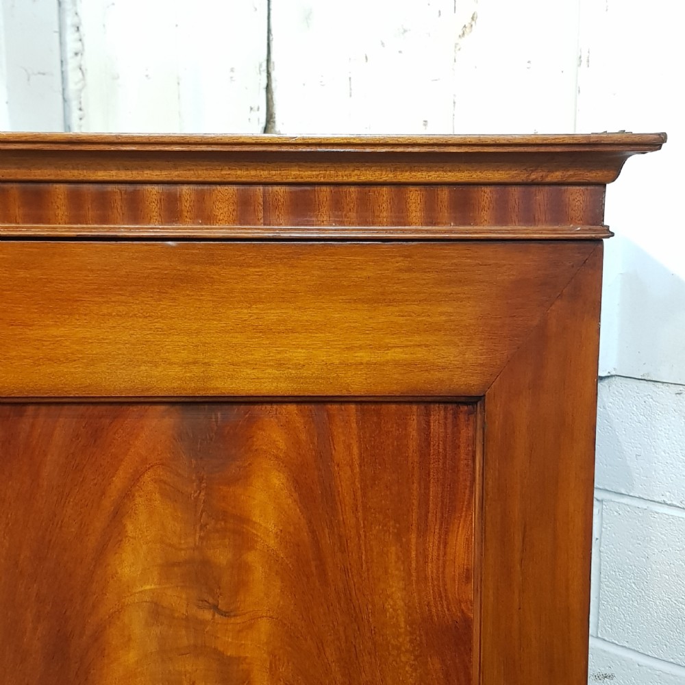 ANTIQUE LATE VICTORIAN REGENCY MAHOGANY DOUBLE WARDROBE C1890 View II