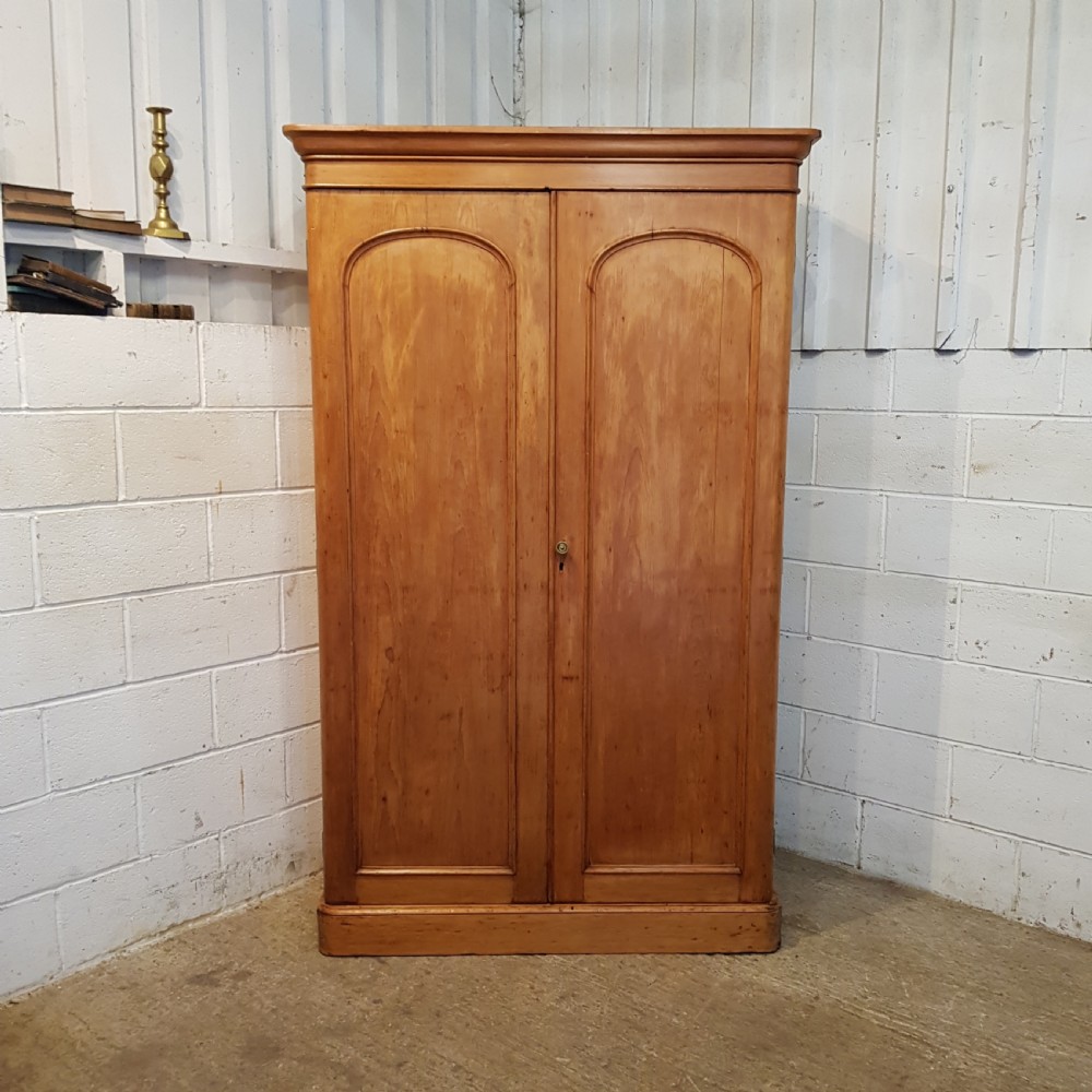 ANTIQUE VICTORIAN FITTED PINE DOUBLE WARDROBE C1880 View IV