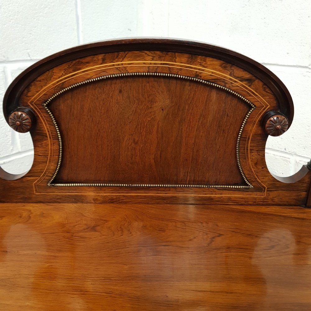 ANTIQUE WALNUT & MAHOGANY INLAID MUSIC CABINET C1880 View IV