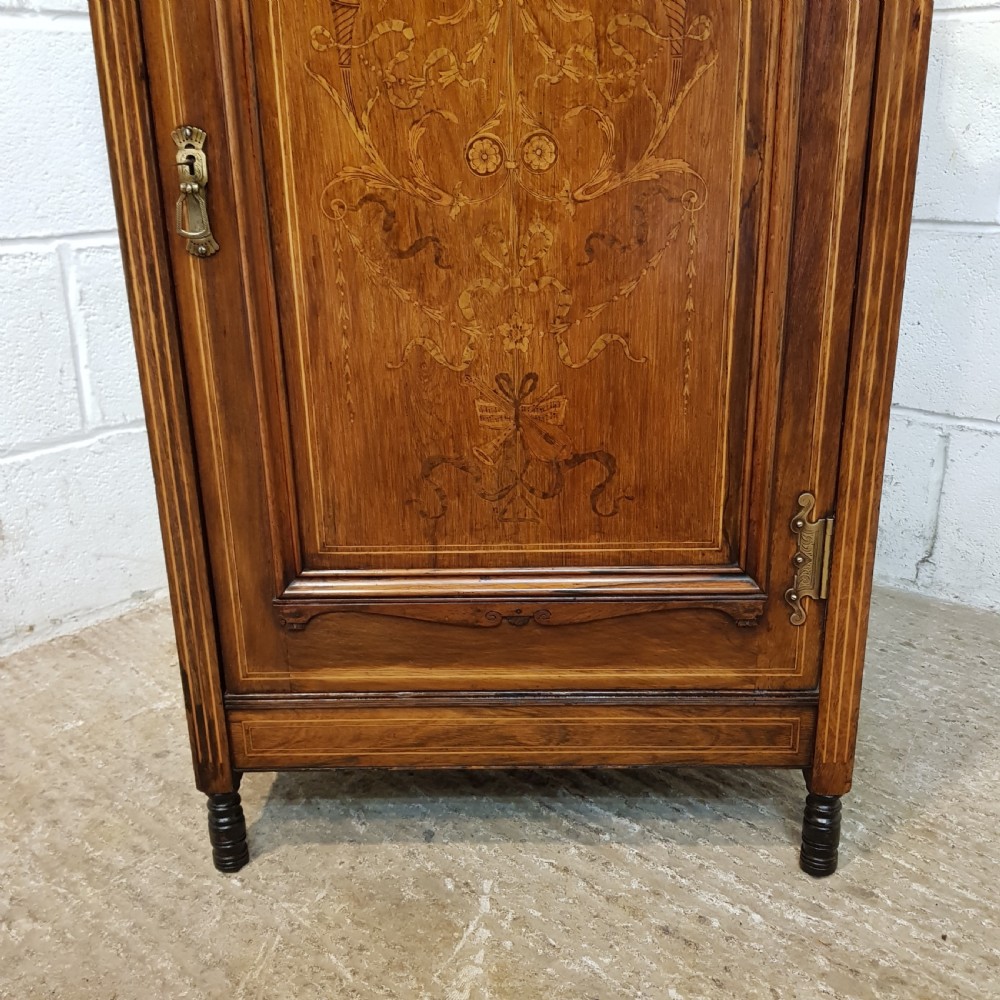 ANTIQUE WALNUT & MAHOGANY INLAID MUSIC CABINET C1880 View IX