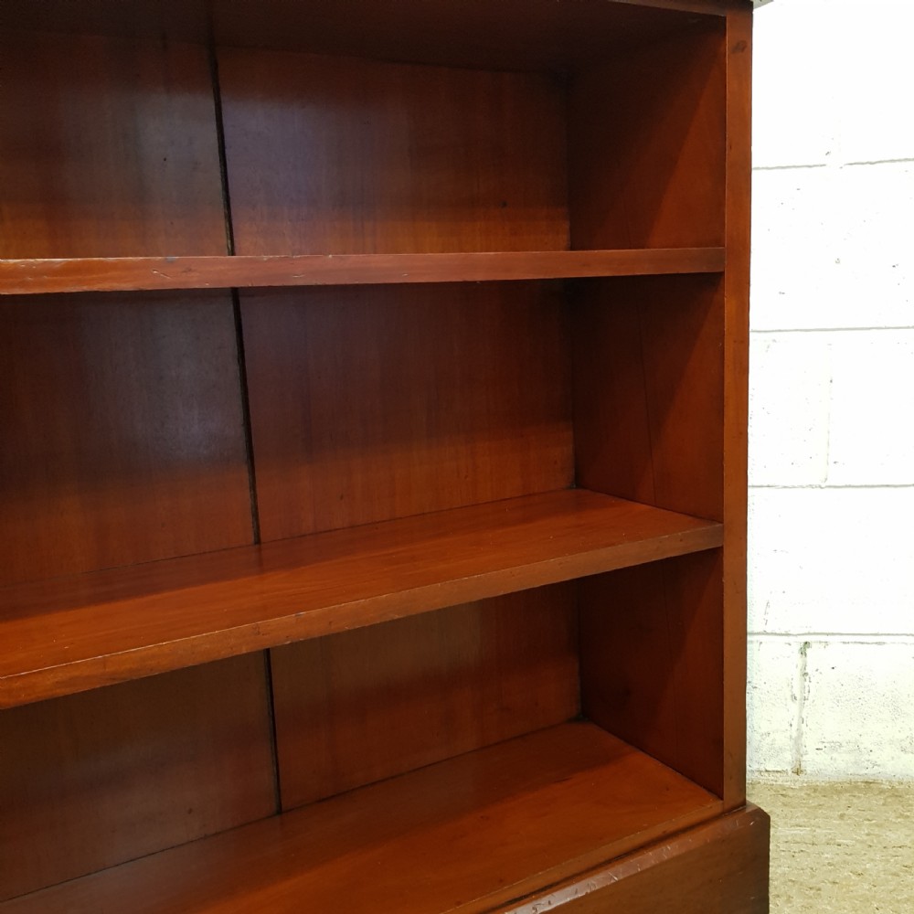 ANTIQUE EDWARDIAN MAHOGANY OPEN BOOKCASE C1900 View III