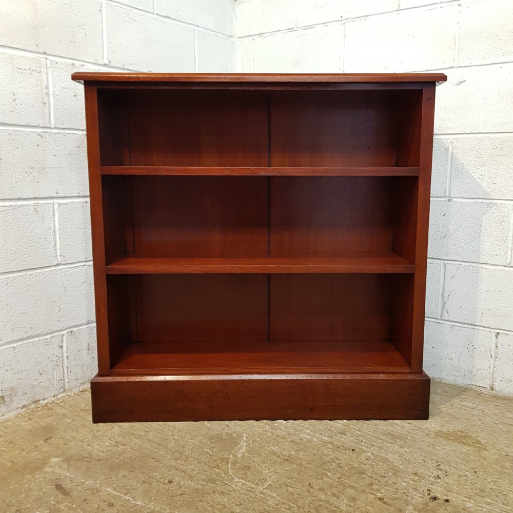 ANTIQUE EDWARDIAN MAHOGANY OPEN BOOKCASE C1900 View IV