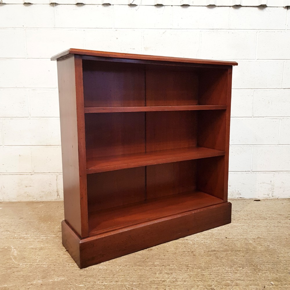ANTIQUE EDWARDIAN MAHOGANY OPEN BOOKCASE C1900 View V
