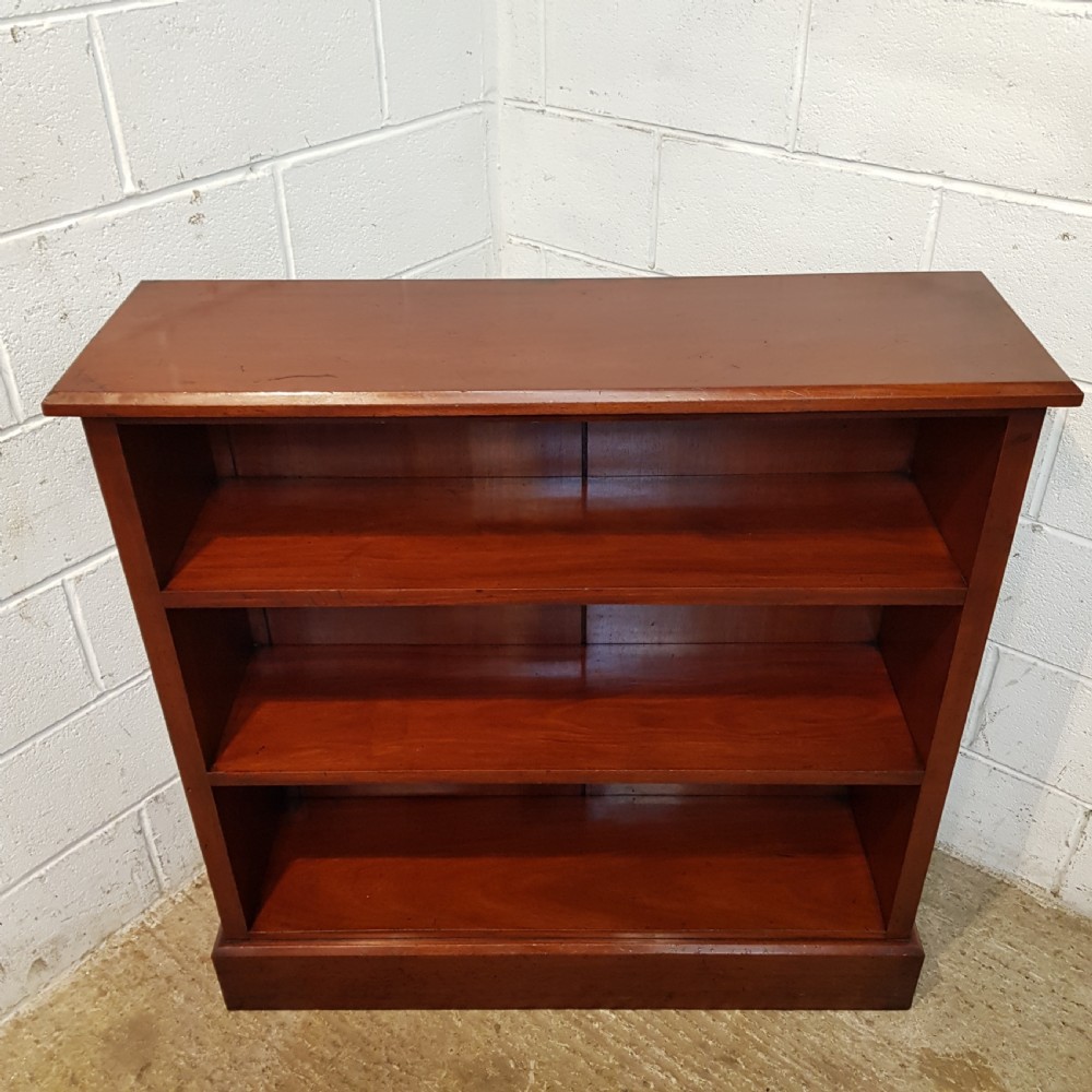 ANTIQUE EDWARDIAN MAHOGANY OPEN BOOKCASE C1900 View VI