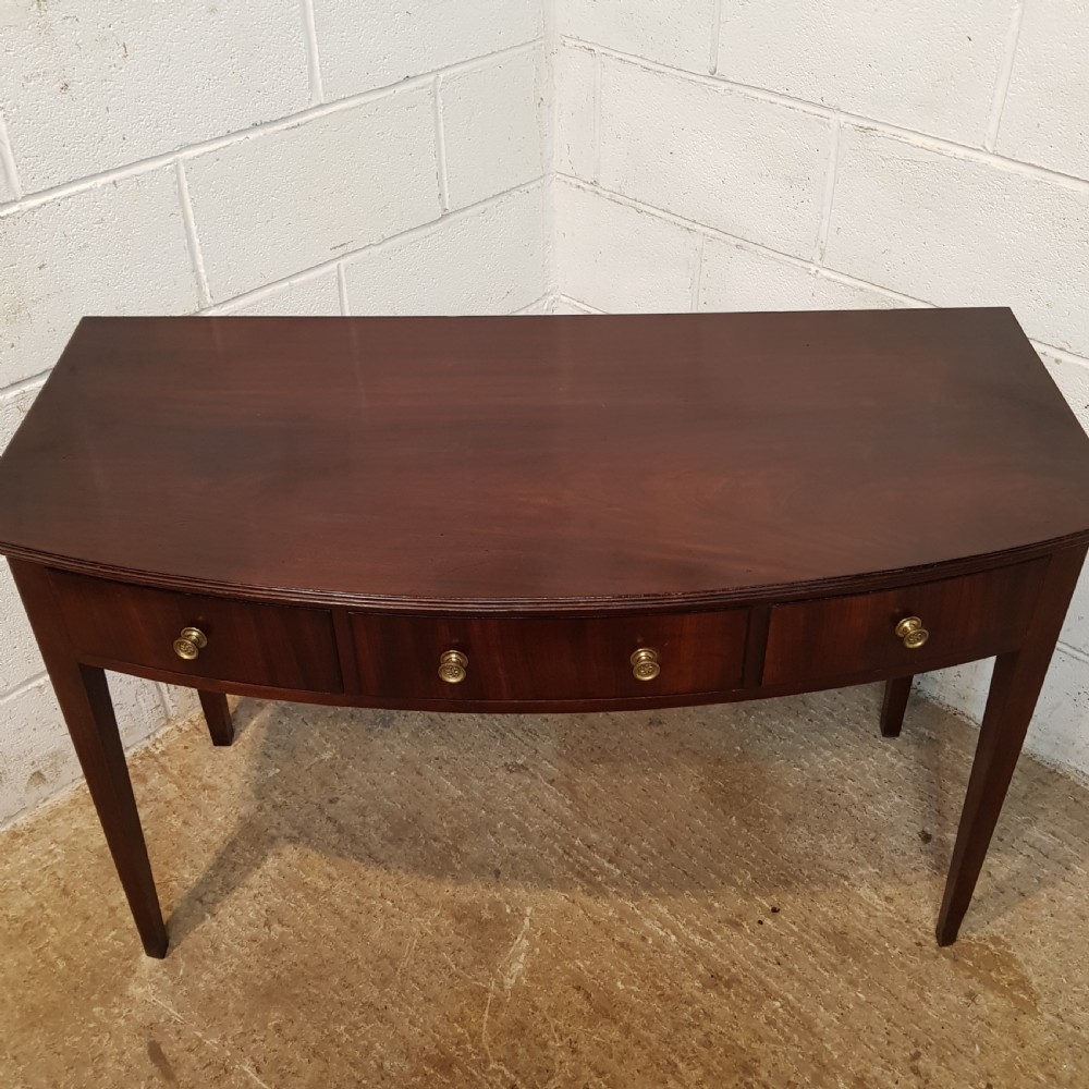 ANTIQUE 18TH CENTURY MAHOGANY BOW FRONT CONSOLE SIDE TABLE C1780 View VII