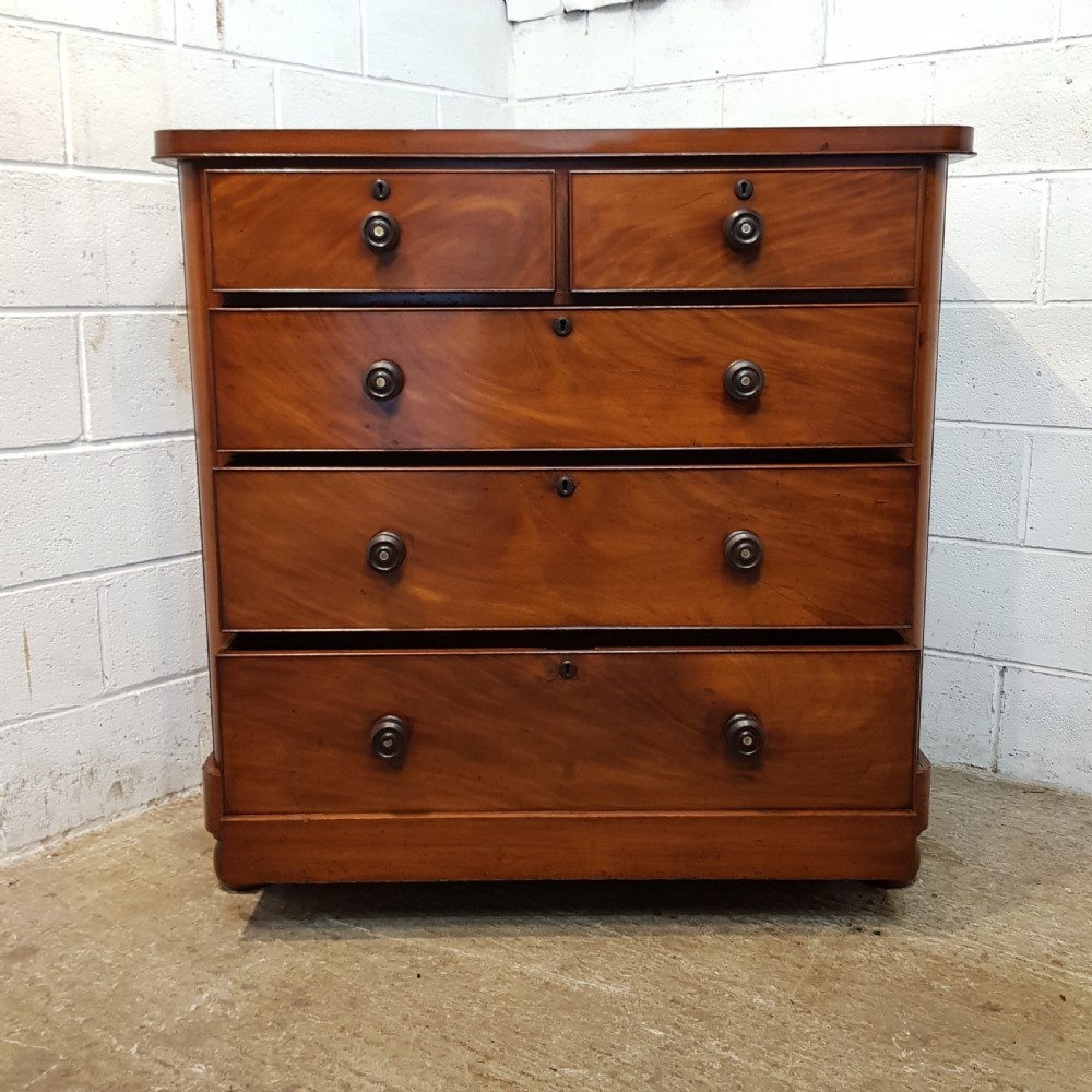 ANTIQUE VICTORIAN MAHOGANY CHEST OF DRAWERS C1880 View III