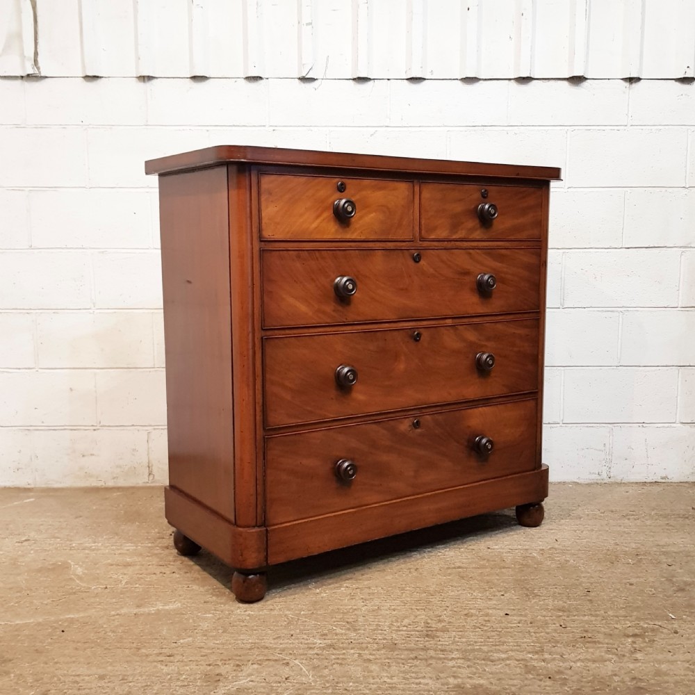 ANTIQUE VICTORIAN MAHOGANY CHEST OF DRAWERS C1880 View IV
