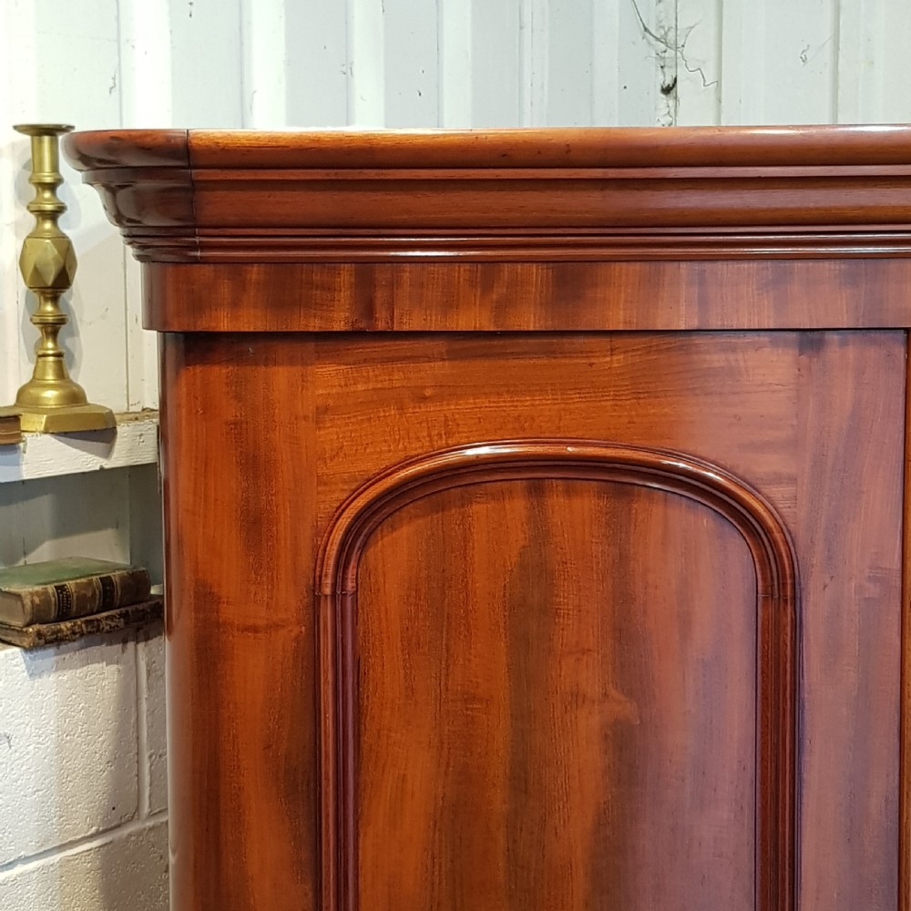 ANTIQUE VICTORIAN MAHOGANY TRIPLE WARDROBE C1880 View VI