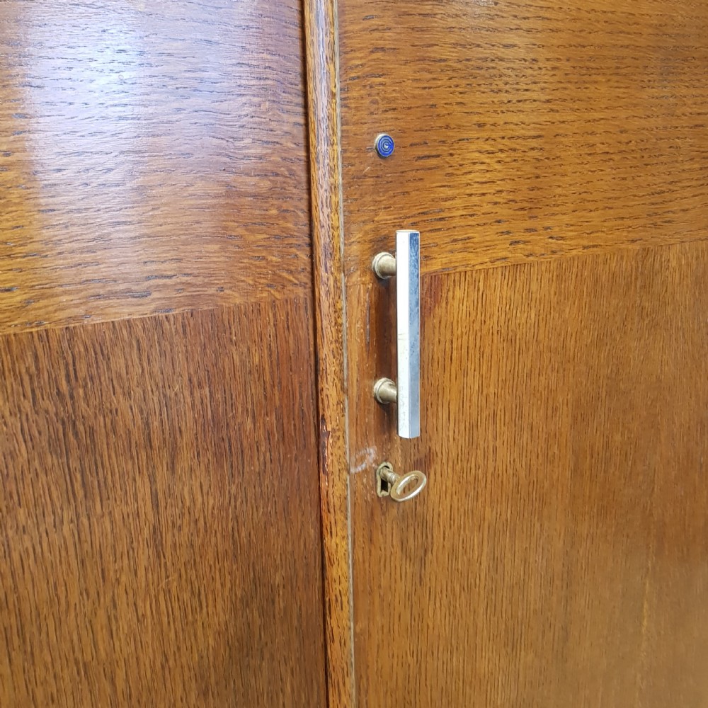 ANTIQUE OAK FITTED COMPACTUM WARDROBE C1920 View IV