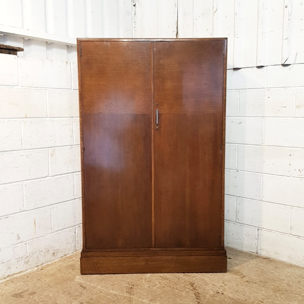 ANTIQUE OAK FITTED COMPACTUM WARDROBE C1920 View V