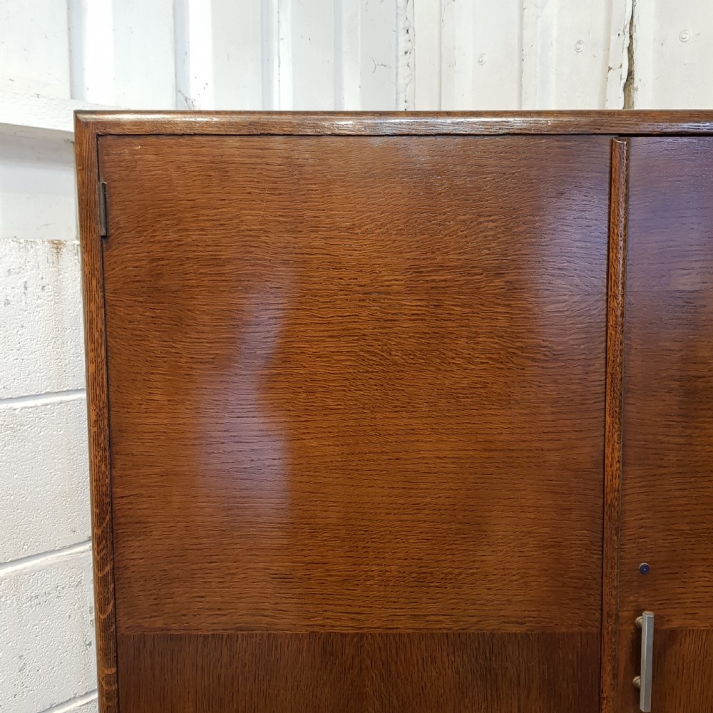 ANTIQUE OAK FITTED COMPACTUM WARDROBE C1920 View VII