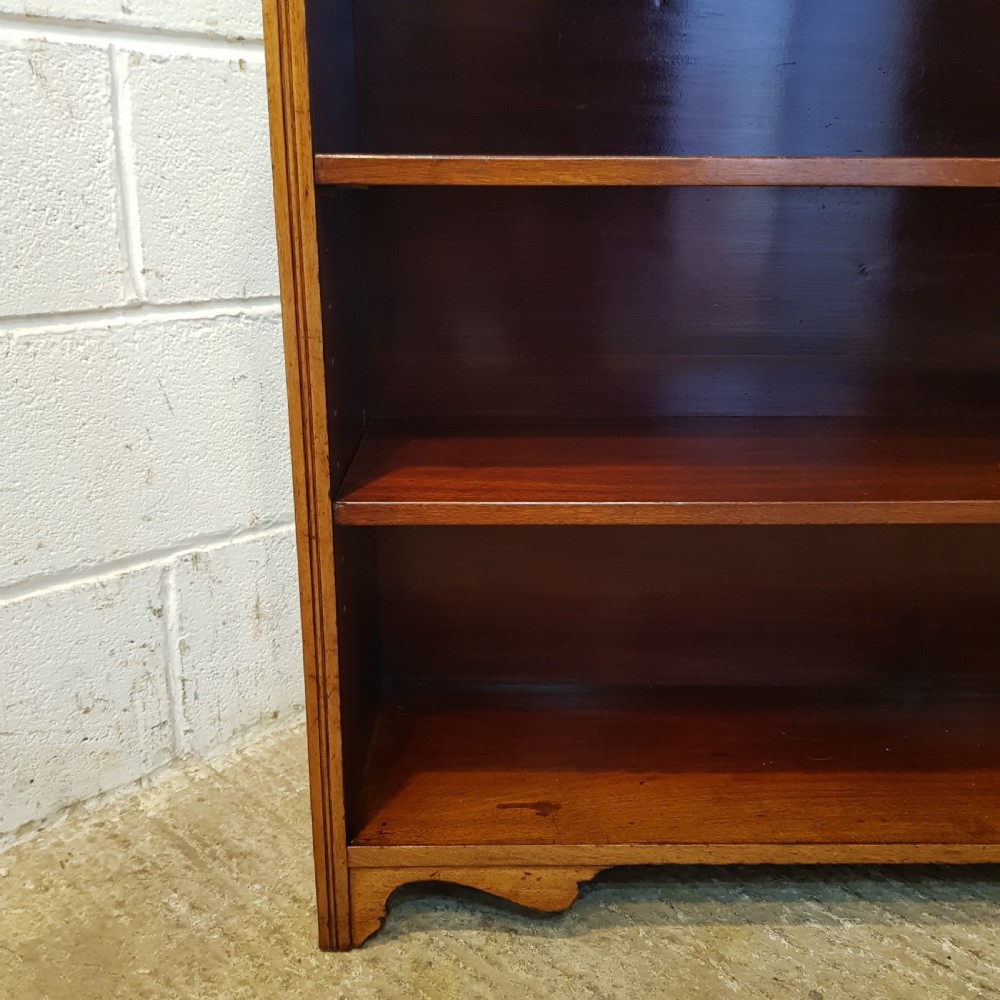 ANTIQUE SMALL VICTORIAN SATINWOOD OPEN BOOKCASE C1880 View IV