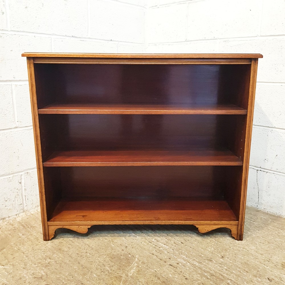 ANTIQUE SMALL VICTORIAN SATINWOOD OPEN BOOKCASE C1880 View VI